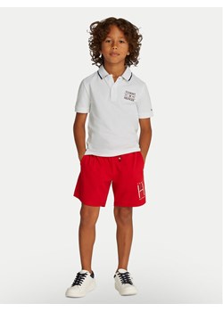 Tommy Hilfiger Polo KB0KB09524 S Biały Regular Fit ze sklepu MODIVO w kategorii T-shirty chłopięce - zdjęcie 181054333