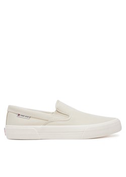 Tommy Jeans Tenisówki Slip On Canvas Color EM0EM01544 Beżowy ze sklepu MODIVO w kategorii Trampki męskie - zdjęcie 181054483