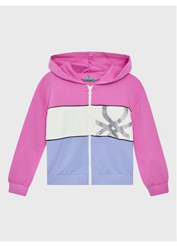 United Colors Of Benetton Bluza 3GNSC501C Różowy Regular Fit ze sklepu MODIVO w kategorii Bluzy dziewczęce - zdjęcie 181054643