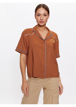 Vans Koszula Dusk Downer Ss Top VN00076C Brązowy Relaxed Fit ze sklepu MODIVO w kategorii Koszule damskie - zdjęcie 181054673