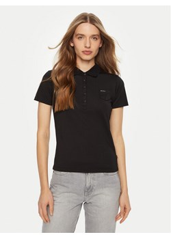Guess Polo W5RP4 7KARS2 Czarny Regular Fit - id: 0000304597497 - marki Guess - 181054754 Guess Polo W5RP4 7KARS2 Czarny Regular Fit ze sklepu MODIVO w kategorii Bluzki damskie - zdjęcie 181054754