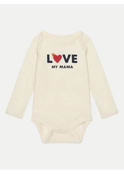 Gap Body 627601 Écru Regular Fit ze sklepu MODIVO w kategorii Body niemowlęce - zdjęcie 181055040