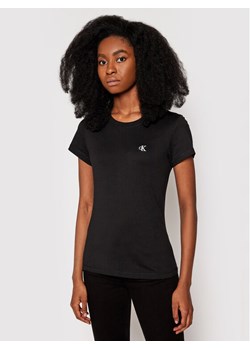 Calvin Klein Jeans T-Shirt J20J212883 Czarny Regular Fit ze sklepu MODIVO w kategorii Bluzki damskie - zdjęcie 181055513