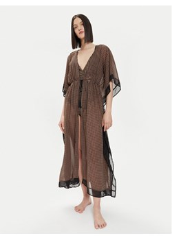 Selmark Kimono BL095 Brązowy Relaxed Fit ze sklepu MODIVO w kategorii Odzież plażowa - zdjęcie 181055550