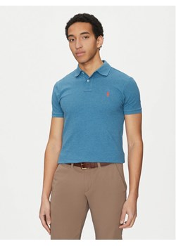 Polo Ralph Lauren Polo 710536856412 Błękitny Slim Fit ze sklepu MODIVO w kategorii T-shirty męskie - zdjęcie 181055841
