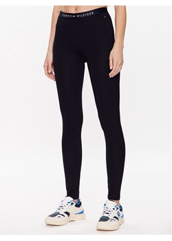 Tommy Hilfiger Legginsy UW0UW04524 Granatowy Slim Fit ze sklepu MODIVO w kategorii Spodnie damskie - zdjęcie 181055974