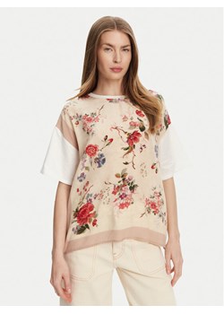 Weekend Max Mara T-Shirt Pampas 2515941082 Beżowy Relaxed Fit ze sklepu MODIVO w kategorii Bluzki damskie - zdjęcie 181056054