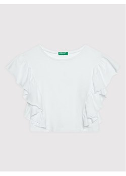 United Colors Of Benetton Bluzka 3F4JCH001 Biały Regular Fit ze sklepu MODIVO w kategorii Bluzki dziewczęce - zdjęcie 181056253