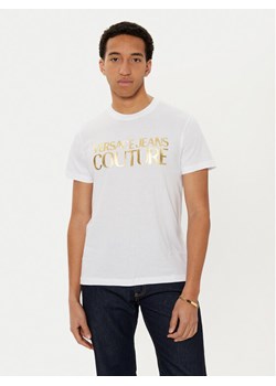 Versace Jeans Couture T-Shirt 78GAHT05 Biały Regular Fit ze sklepu MODIVO w kategorii T-shirty męskie - zdjęcie 181056490