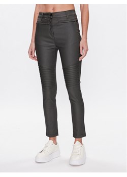 Volcano Spodnie z imitacji skóry R-Verona L07364-S23 Szary Slim Fit ze sklepu MODIVO w kategorii Spodnie damskie - zdjęcie 181056743