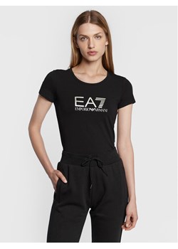 EA7 Emporio Armani T-Shirt 8NTT66 TJFKZ 0200 Czarny Slim Fit ze sklepu MODIVO w kategorii Bluzki damskie - zdjęcie 181056762