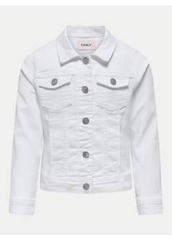 Kids ONLY Kurtka jeansowa Sara 15340451 Biały Regular Fit ze sklepu MODIVO w kategorii Kurtki dziewczęce - zdjęcie 181057513