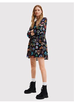 Desigual Sukienka codzienna Stamp 22WWVW71 Czarny Regular Fit ze sklepu MODIVO w kategorii Sukienki - zdjęcie 181057563