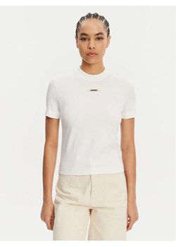 JACQUEMUS T-Shirt 241JS133-2031 Biały Regular Fit ze sklepu MODIVO w kategorii Bluzki damskie - zdjęcie 181057633