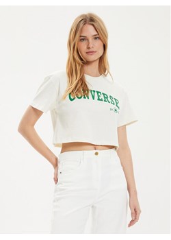 Converse T-Shirt W Retro Chuck Cropped Tee 10027151-A03 Écru Regular Fit ze sklepu MODIVO w kategorii Bluzki damskie - zdjęcie 181057641