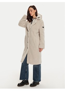 Frieda & Freddies Kożuch 3808 Écru Regular Fit ze sklepu MODIVO w kategorii Kożuchy - zdjęcie 181057741
