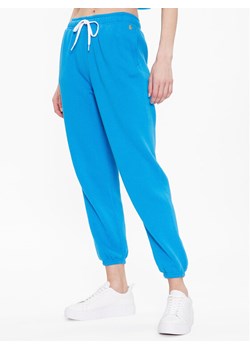 Polo Ralph Lauren Spodnie dresowe 211891560007 Niebieski Regular Fit ze sklepu MODIVO w kategorii Spodnie damskie - zdjęcie 181058140
