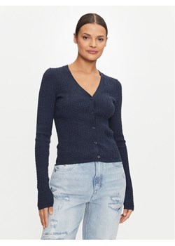 Tommy Jeans Kardigan Essential DW0DW18682 Niebieski Slim Fit ze sklepu MODIVO w kategorii Swetry damskie - zdjęcie 181058154