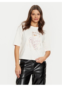 Guess T-Shirt V5RI09 I3Z14 Beżowy Regular Fit ze sklepu MODIVO w kategorii Bluzki damskie - zdjęcie 181058190