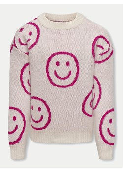 Kids ONLY Sweter 15326374 Beżowy Relaxed Fit ze sklepu MODIVO w kategorii Swetry dziewczęce - zdjęcie 181058291