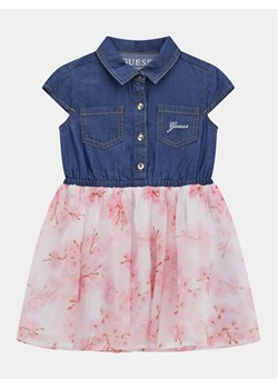 Guess Sukienka codzienna K4RK14 WERL0 Kolorowy Flare Fit ze sklepu MODIVO w kategorii Sukienki dziewczęce - zdjęcie 181058294