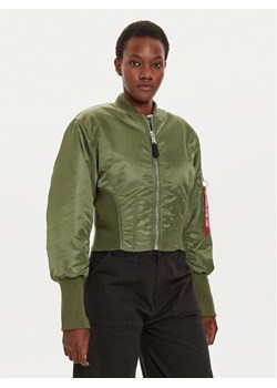 Alpha Industries Kurtka bomber 148003 Zielony Regular Fit ze sklepu MODIVO w kategorii Kurtki damskie - zdjęcie 181058494