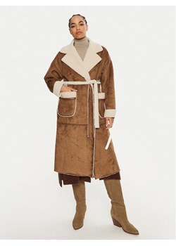 Dixie Kożuch K683K010A Brązowy Regular Fit ze sklepu MODIVO w kategorii Kożuchy - zdjęcie 181058524