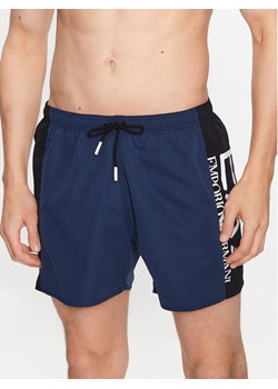 EA7 Emporio Armani Szorty kąpielowe 902000 3R728 06935 Granatowy Regular Fit ze sklepu MODIVO w kategorii Kąpielówki - zdjęcie 181058604