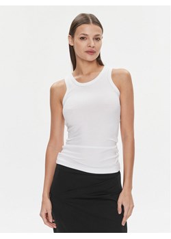 Calvin Klein Top Modal Rib Tank Top K20K206406 Biały Slim Fit ze sklepu MODIVO w kategorii Bluzki damskie - zdjęcie 181058763