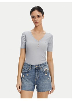 Lee T-Shirt Henley 112363830 Błękitny Slim Fit ze sklepu MODIVO w kategorii Bluzki damskie - zdjęcie 181058910