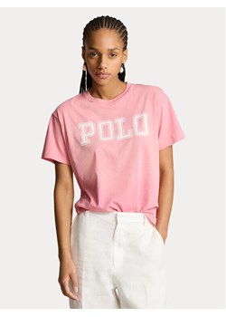 Polo Ralph Lauren T-Shirt 211935591002 Różowy Regular Fit ze sklepu MODIVO w kategorii Bluzki damskie - zdjęcie 181059031