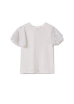 Mayoral T-Shirt 6022 Écru Regular Fit ze sklepu MODIVO w kategorii Bluzki dziewczęce - zdjęcie 181059182