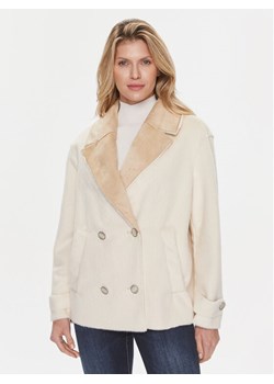 Guess Kożuch Sabrina W4RL37 WFZV0 Beżowy Regular Fit ze sklepu MODIVO w kategorii Płaszcze damskie - zdjęcie 181059221