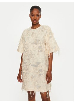 DAY BIRGER ÉT MIKKELSEN Sukienka koktajlowa Nori DAY65243360 Beżowy Loose Fit ze sklepu MODIVO w kategorii Sukienki - zdjęcie 181059392