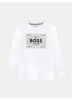 Boss Bluzka J51221 S Biały Regular Fit ze sklepu MODIVO w kategorii Bluzki dziewczęce - zdjęcie 181059650
