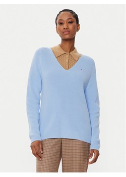 Tommy Hilfiger Sweter WW0WW44452 Niebieski Regular Fit ze sklepu MODIVO w kategorii Swetry damskie - zdjęcie 181059722