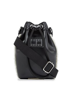Tommy Jeans Torebka na telefon Tjw Cosy Up Phone Pouch Sherpa AW0AW15439 Czarny ze sklepu MODIVO w kategorii Etui - zdjęcie 181059850