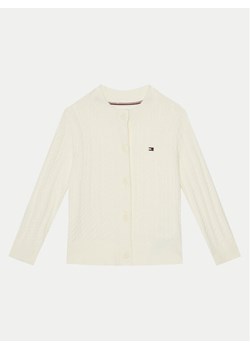 Tommy Hilfiger Kardigan KG0KG08282 S Beżowy Regular Fit ze sklepu MODIVO w kategorii Swetry dziewczęce - zdjęcie 181059861