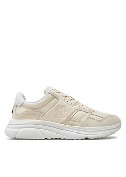 Tommy Hilfiger Sneakersy Modern Runner Best Lth Mix FM0FM04938 Beżowy ze sklepu MODIVO w kategorii Buty sportowe męskie - zdjęcie 181059974