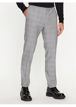 Boss Spodnie garniturowe H-Genius-224 50500110 Szary Slim Fit ze sklepu MODIVO w kategorii Spodnie męskie - zdjęcie 181060370