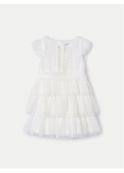 Mayoral Sukienka elegancka 03912 Écru Regular Fit ze sklepu MODIVO w kategorii Sukienki dziewczęce - zdjęcie 181060512