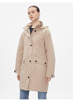 Tommy Hilfiger Płaszcz przejściowy Essential Cotton Blend Parka WW0WW41164 Beżowy Regular Fit - id: 0000303107079 - marki Tommy Hilfiger - 181060650 Tommy Hilfiger Płaszcz przejściowy Essential Cotton Blend Parka WW0WW41164 Beżowy Regular Fit ze sklepu MODIVO w kategorii Płaszcze damskie - zdjęcie 181060650