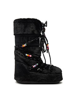 Moon Boot Śniegowce Icon Faux Fur BEADS80D1408990 Czarny ze sklepu MODIVO w kategorii Śniegowce damskie - zdjęcie 181060801