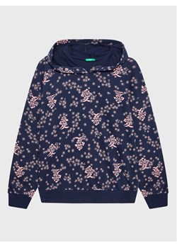 United Colors Of Benetton Bluza 3PK2C201D Granatowy Relaxed Fit ze sklepu MODIVO w kategorii Bluzy dziewczęce - zdjęcie 181060851