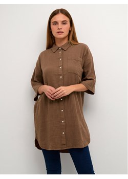 Kaffe Tunika Silona 10507701 Brązowy Regular Fit ze sklepu MODIVO w kategorii Koszule damskie - zdjęcie 181061201