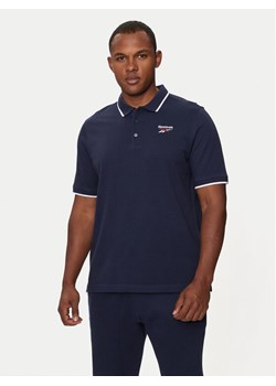 Reebok Polo Identity Small Logo Polo 100073032 Granatowy Regular Fit ze sklepu MODIVO w kategorii T-shirty męskie - zdjęcie 181061293