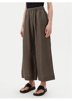 Max Mara Spodnie materiałowe Minnie 2516131018 Zielony Relaxed Fit ze sklepu MODIVO w kategorii Spodnie damskie - zdjęcie 181061442
