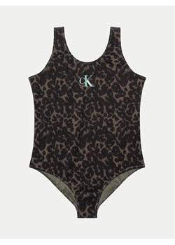 Calvin Klein Swimwear Strój kąpielowy KY0KY00070 Czarny ze sklepu MODIVO w kategorii Stroje kąpielowe - zdjęcie 181061550