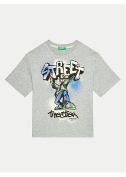 United Colors Of Benetton T-Shirt 3I1XC10JT Szary Regular Fit ze sklepu MODIVO w kategorii T-shirty chłopięce - zdjęcie 181061591