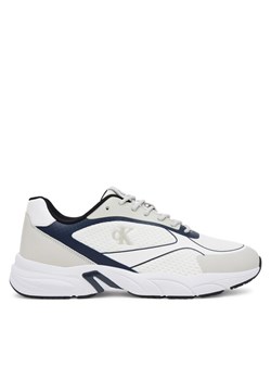 Calvin Klein Jeans Sneakersy Retro Tennis Low Knit Mix YM0YM01310 Biały ze sklepu MODIVO w kategorii Buty sportowe męskie - zdjęcie 181061992